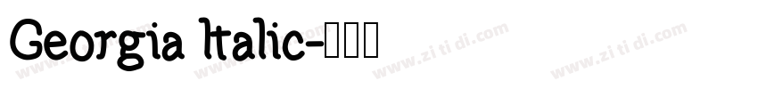 Georgia ltalic字体转换